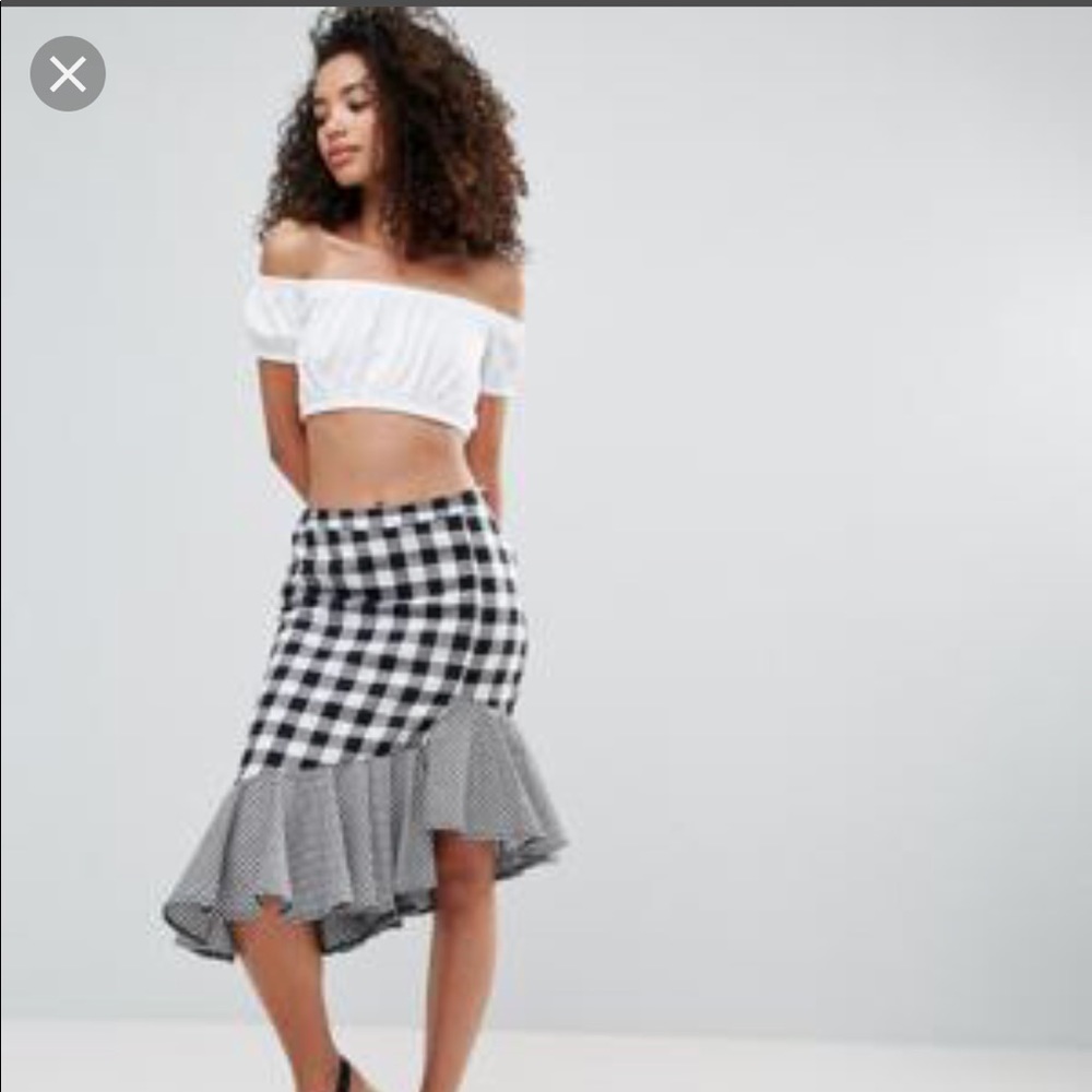 Gingham Asos skirt